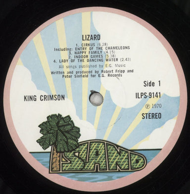 King Crimson Lizard - Fully Laminated - EX UK vinyl LP album (LP record) KNCLPLI852997