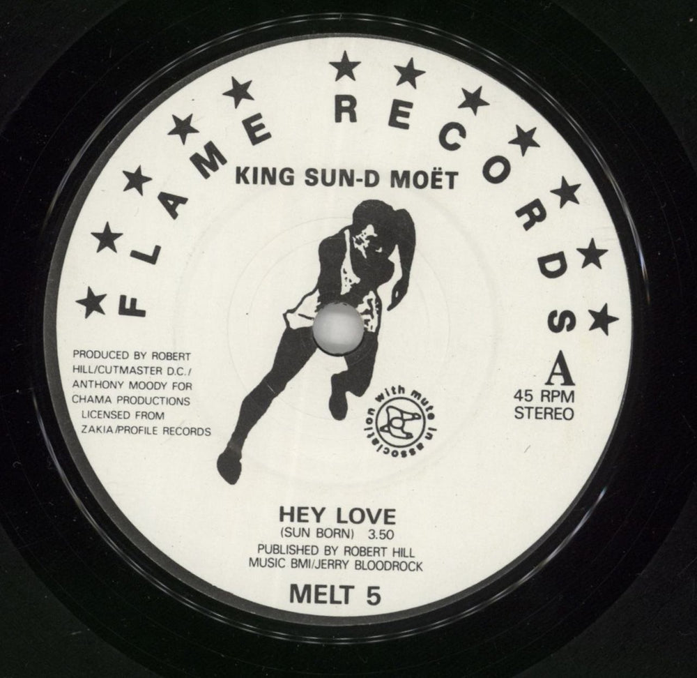 King Sun Hey Love UK 7" vinyl single (7 inch record / 45) MELT5