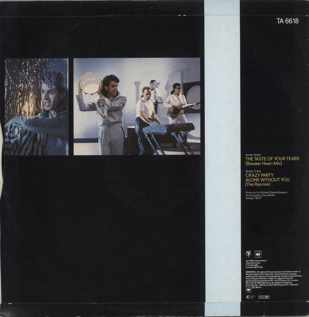 King The Taste Of Your Tears UK 12" vinyl single (12 inch record / Maxi-single)