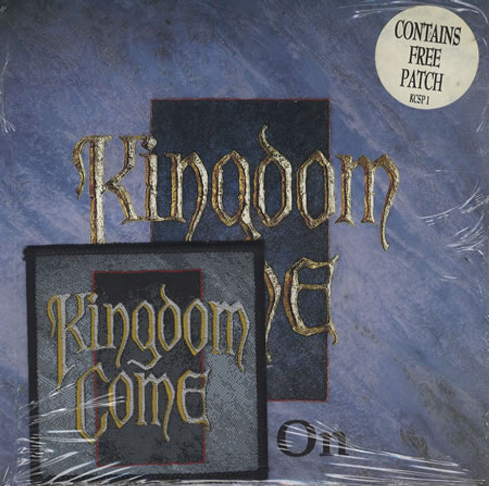 Kingdom Come (80s) Get It On + Patch UK 7" vinyl single (7 inch record / 45) KCSP1