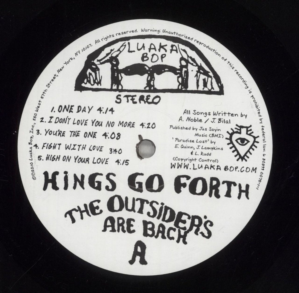 Kings Go Forth The Outsiders Are Back US vinyl LP album (LP record) 8WPLPTH854927