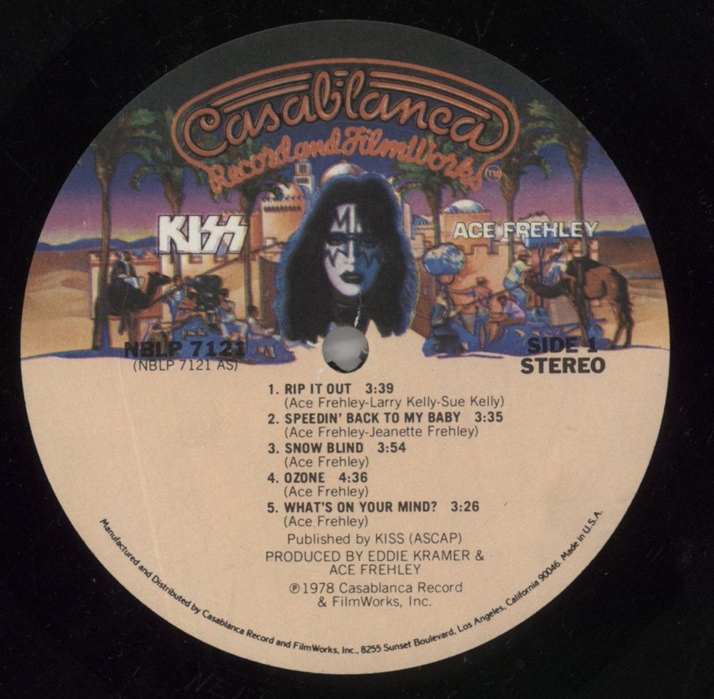 Kiss Ace Frehley  - Shrink US vinyl LP album (LP record) KISLPAC862084