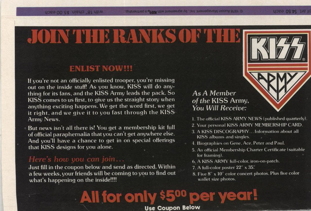 Kiss Paul Stanley + Mural Poster - Shrink US vinyl LP album (LP record) 1978