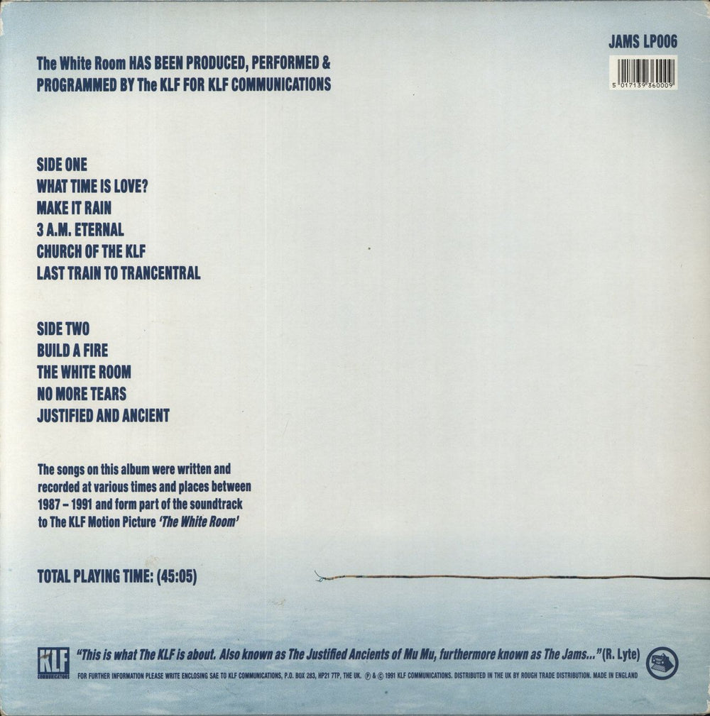 KLF The White Room - 1st - VG UK vinyl LP album (LP record) 5017139360009
