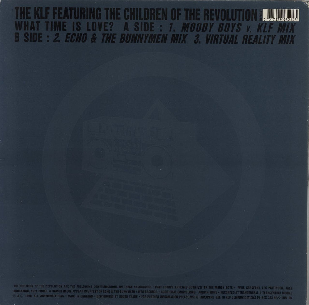 KLF What Time Is Love? - Remixes UK 12" vinyl single (12 inch record / Maxi-single) 5017139932145