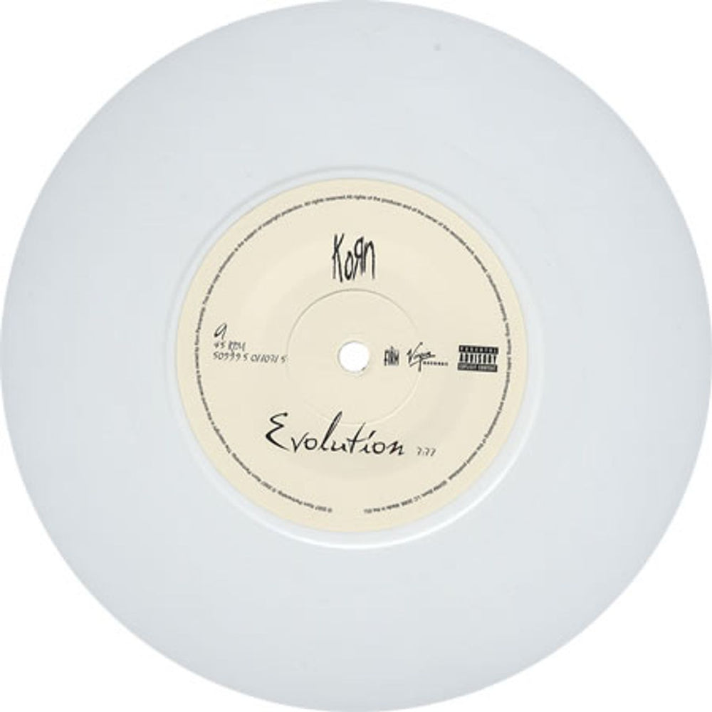 Korn Evolution - White Vinyl UK 7" vinyl single (7 inch record / 45) KOR07EV407857