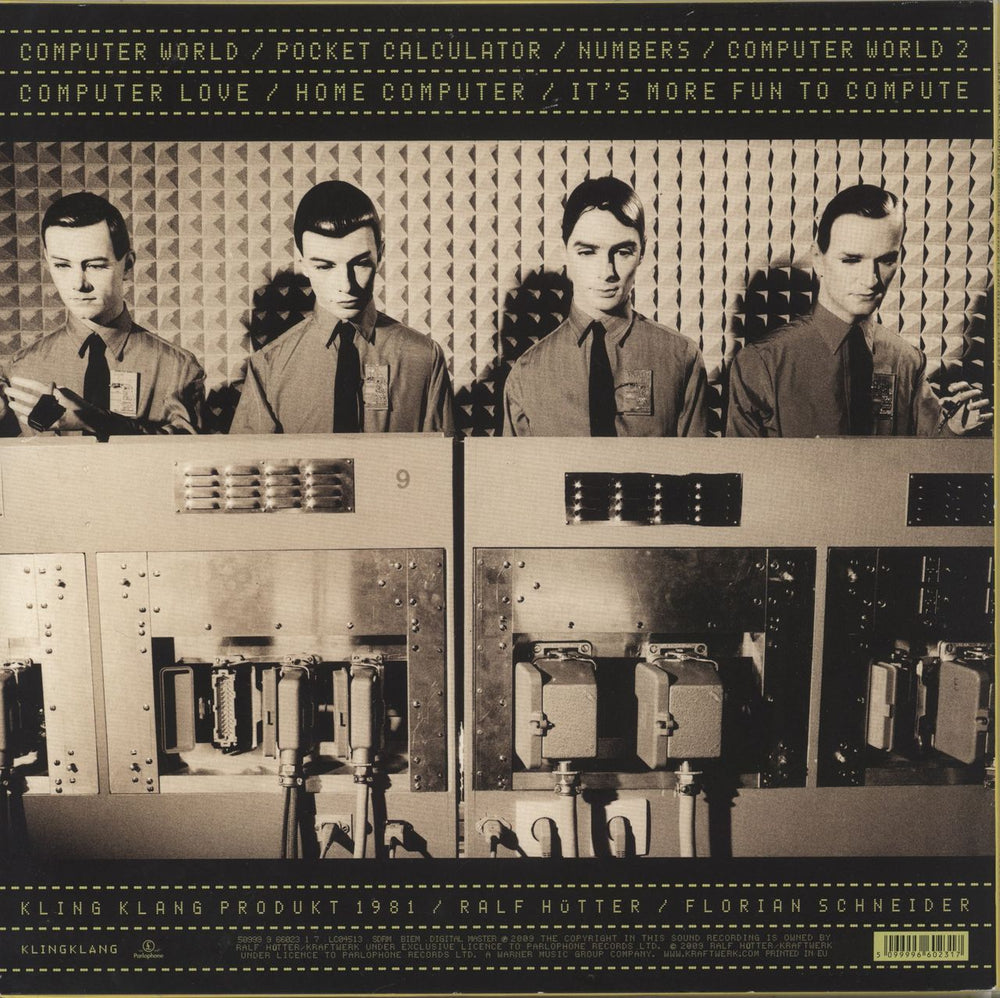 Kraftwerk Computer World - Yellow Vinyl UK vinyl LP album (LP record) 190295272302