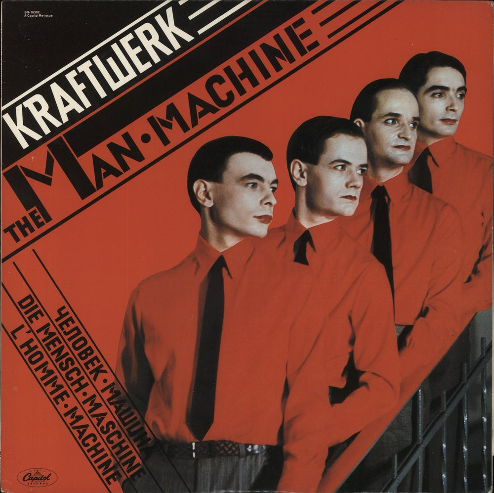 Kraftwerk The Man Machine - Green label + Shrink US vinyl LP album (LP record) SN-16302