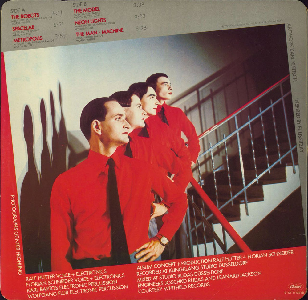 Kraftwerk The Man-Machine + Inner - Stickered UK vinyl LP album (LP record) 1978