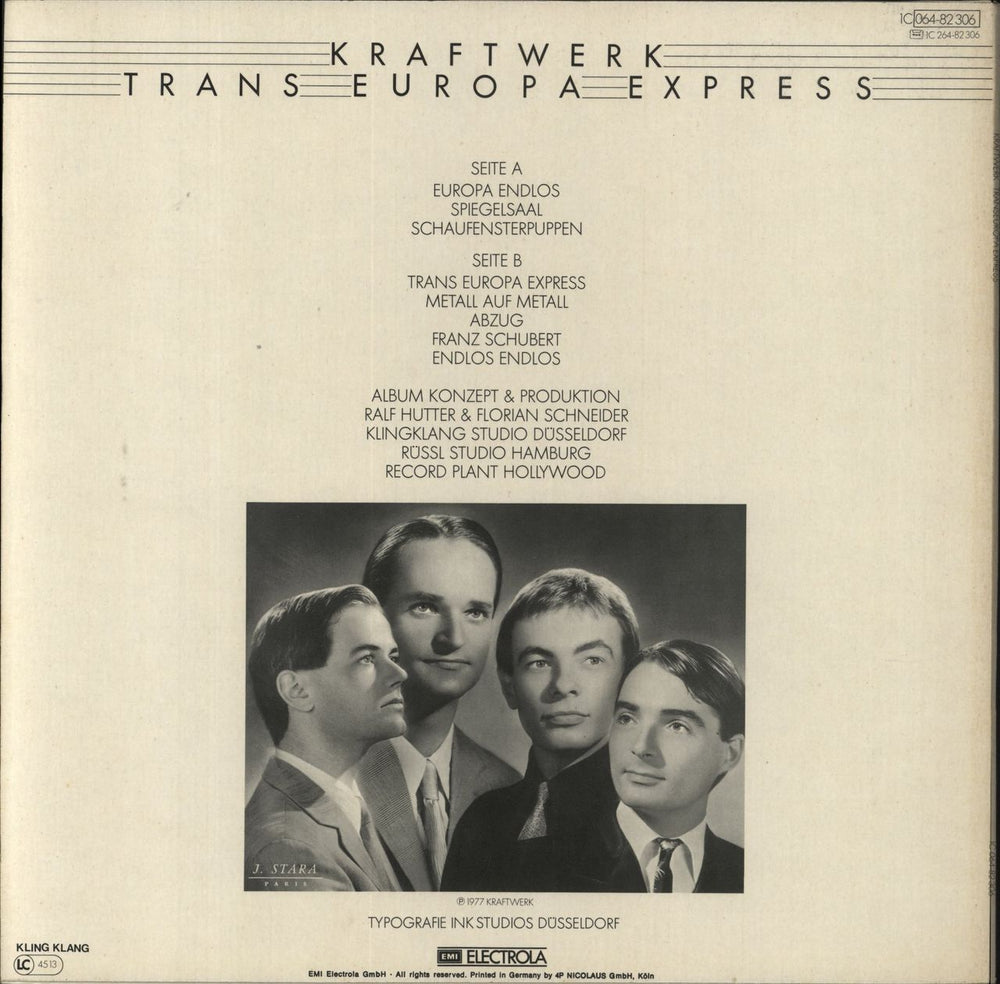 Kraftwerk Trans Europa Express - Lam + Poster German vinyl LP album (LP record)