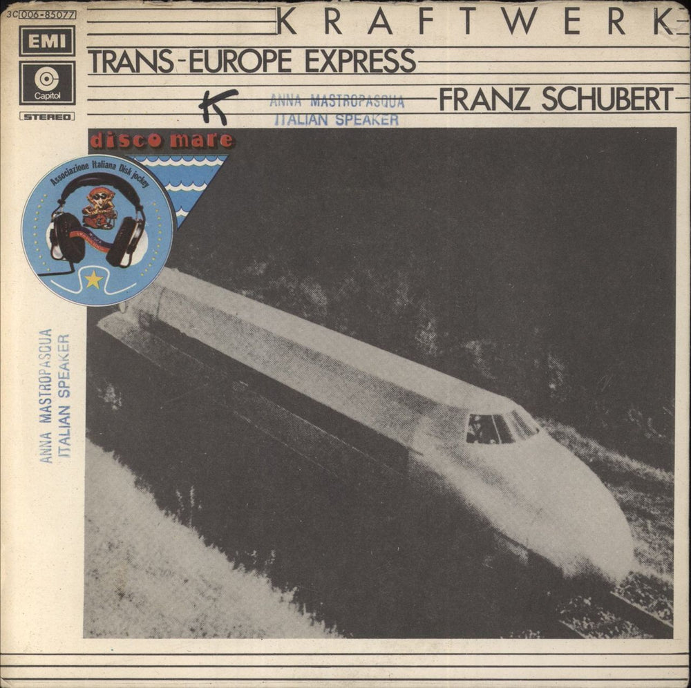 Kraftwerk Trans-Europe Express - Disco Mare Sleeve Logo - VG Italian 7" vinyl single (7 inch record / 45) 3C006-85077