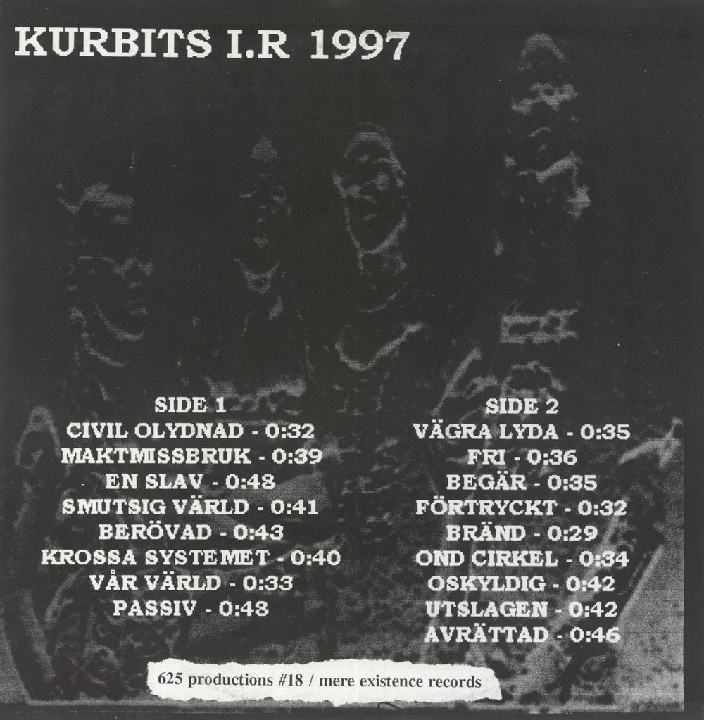 Kurbits I.R. Skåne Sweden Attacks US 7" vinyl single (7 inch record / 45)