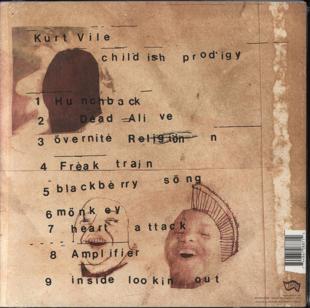 Kurt Vile Childish Prodigy - Shrink US vinyl LP album (LP record) 744861088714