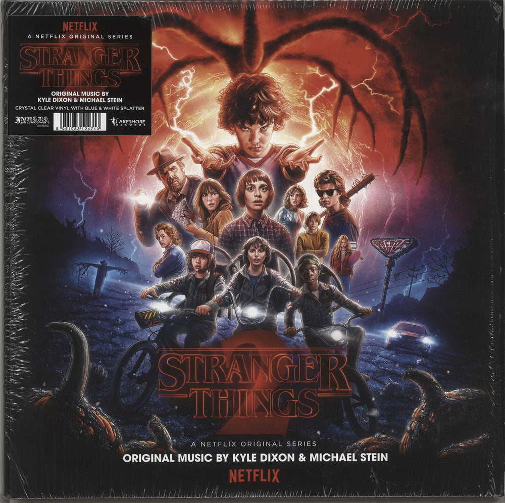 Kyle Dixon & Michael Stein Stranger Things 2 - Clear Splattered Vinyl US 2-LP vinyl record set (Double LP Album) LSINV194LP