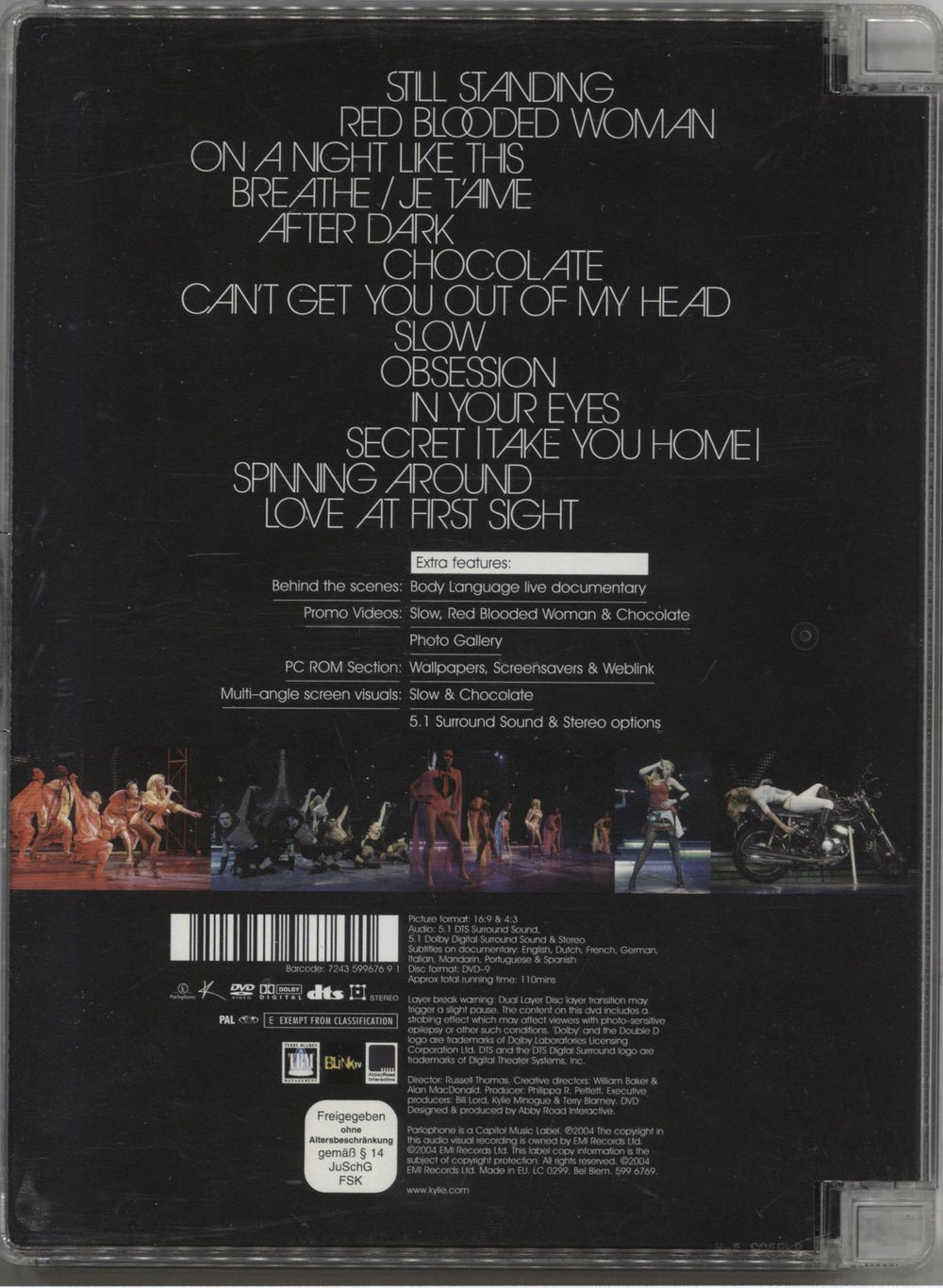 Kylie Minogue Body Language Live UK DVD 724359967691