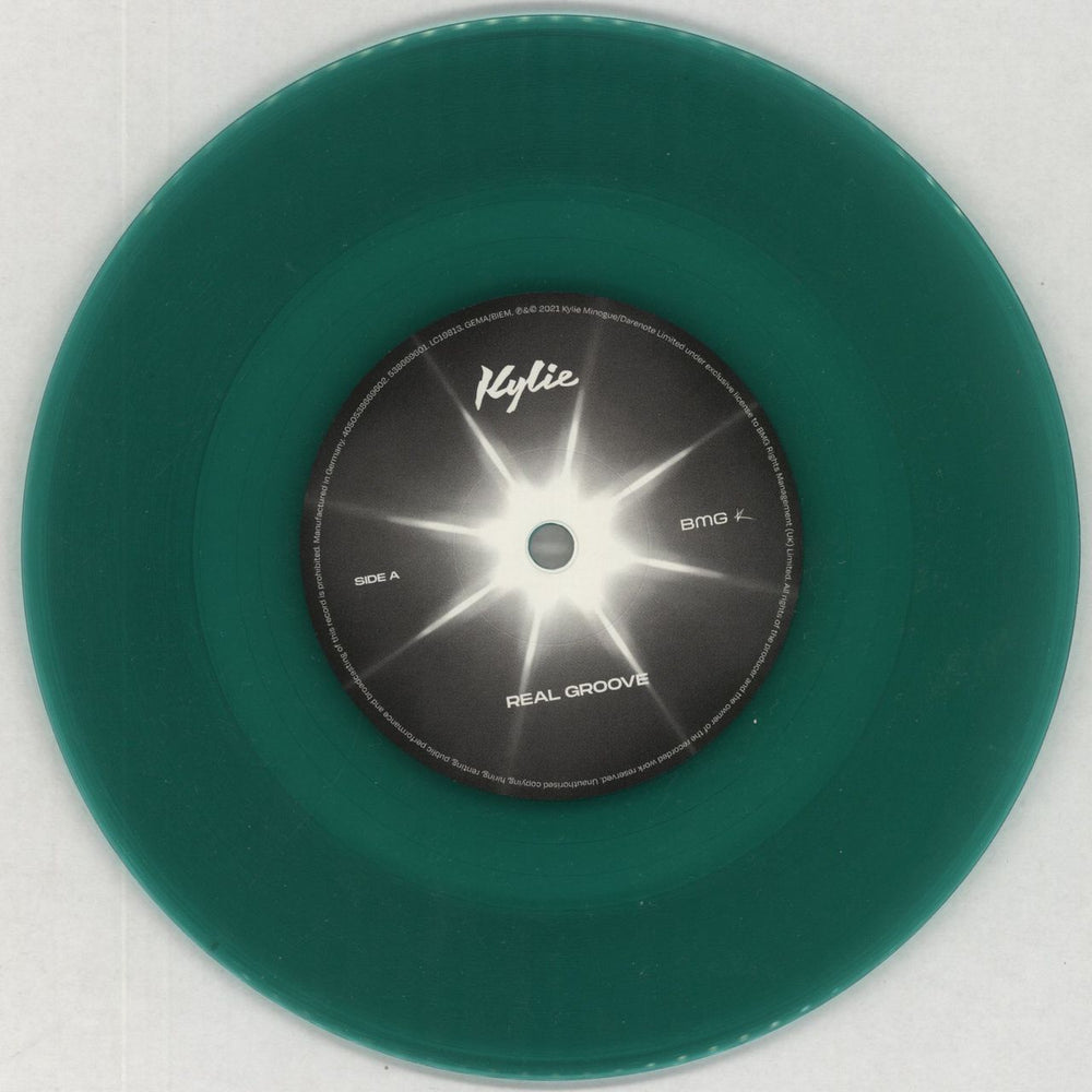 Kylie Minogue Real Groove - Green Vinyl - VG UK 7" vinyl single (7 inch record / 45) KYL07RE857253