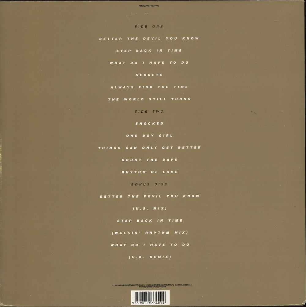 Kylie Minogue Rhythm Of Love - Tour Souvenir Edition - Ex Australian 2-LP vinyl record set (Double LP Album) 9399609334014