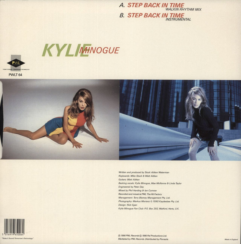 Kylie Minogue Step Back In Time UK 12" vinyl single (12 inch record / Maxi-single) 5016919650064