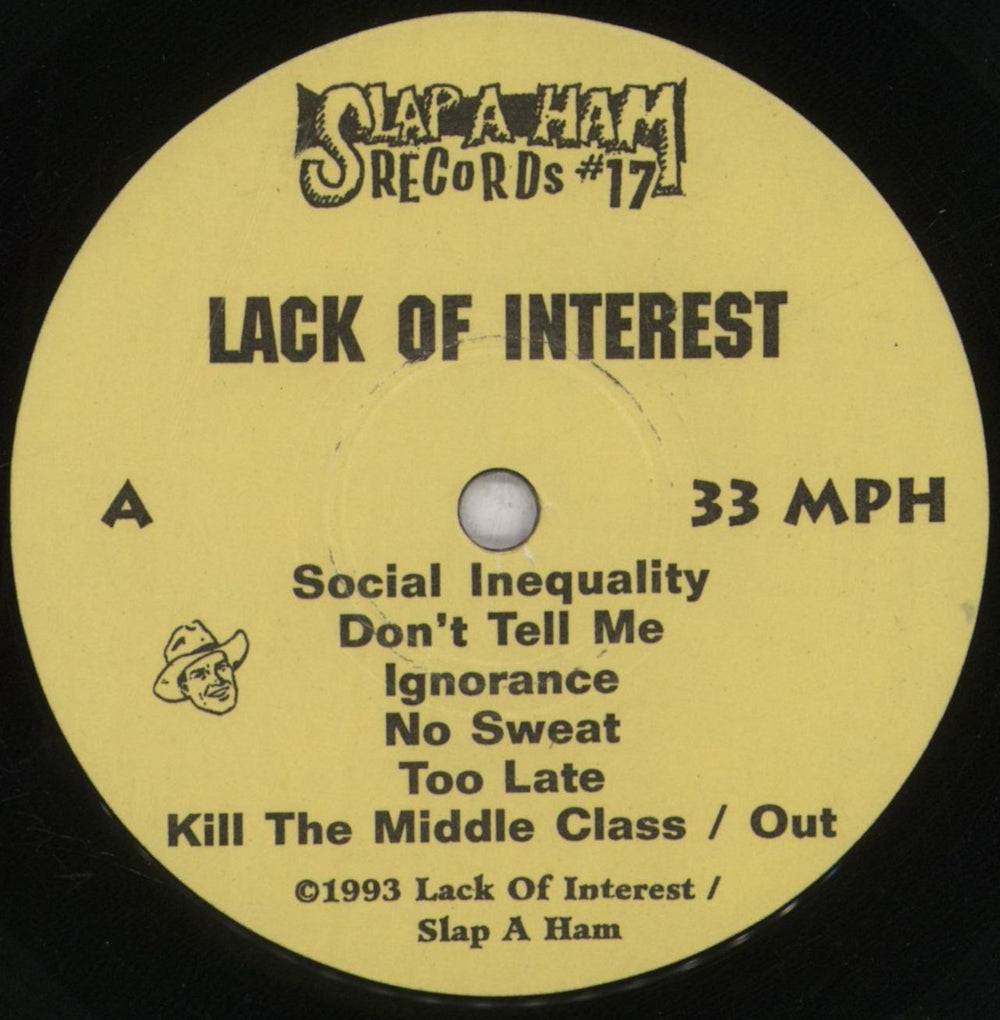 Lack Of Interest Split E.P. US 7" vinyl single (7 inch record / 45) 5AH07SP837787