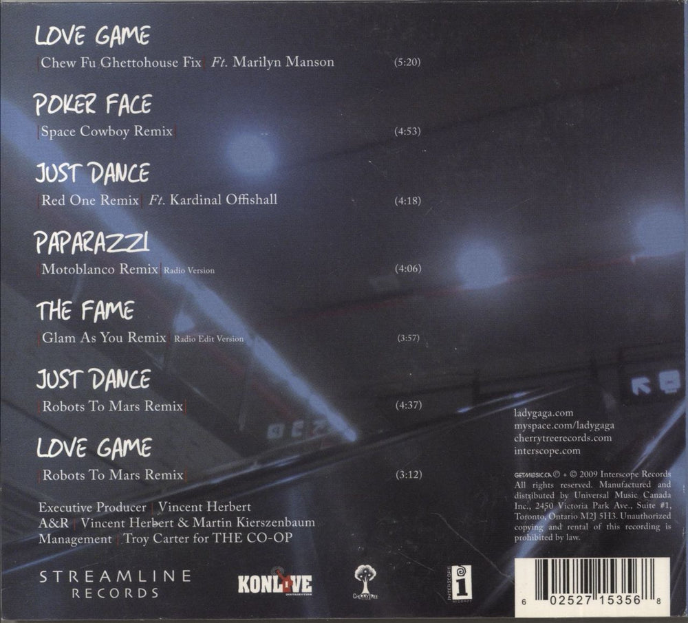 Lady Gaga Hitmixes Canadian CD single (CD5 / 5") 602527153568