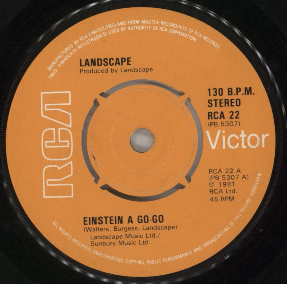 Landscape Einstein A Go-Go - 4pr UK 7" vinyl single (7 inch record / 45) L-S07EI854204