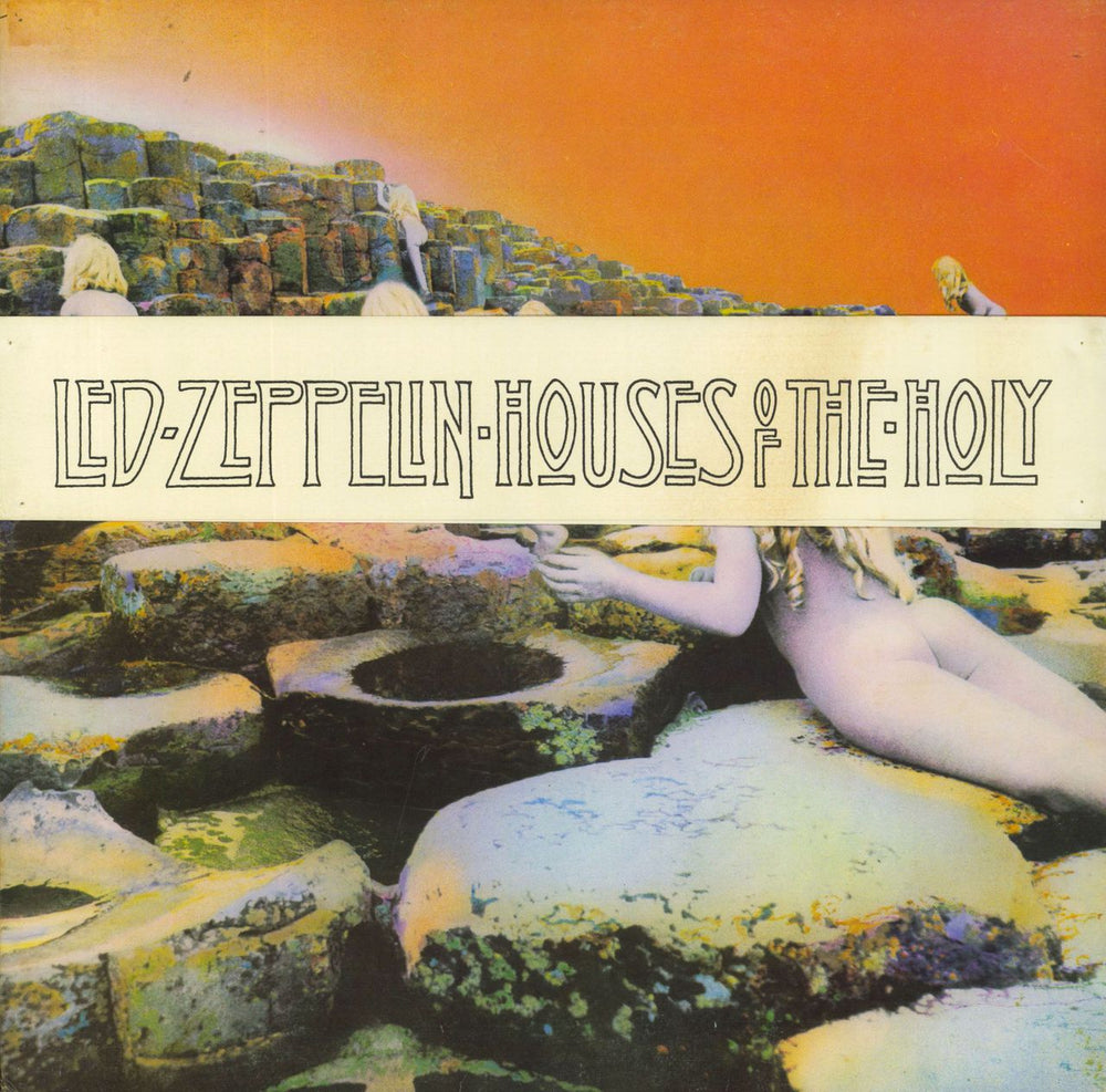 Led Zeppelin Houses Of The Holy - 1st - EX + Bellyband UK vinyl LP album (LP record) K50014