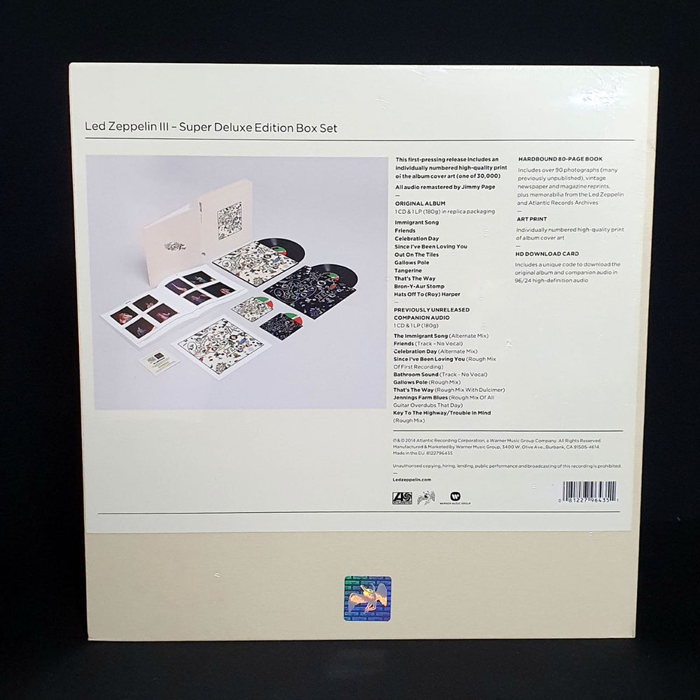 Led Zeppelin Led Zeppelin III Super Deluxe - Numbered - Sealed UK Vinyl Box Set 081227964351