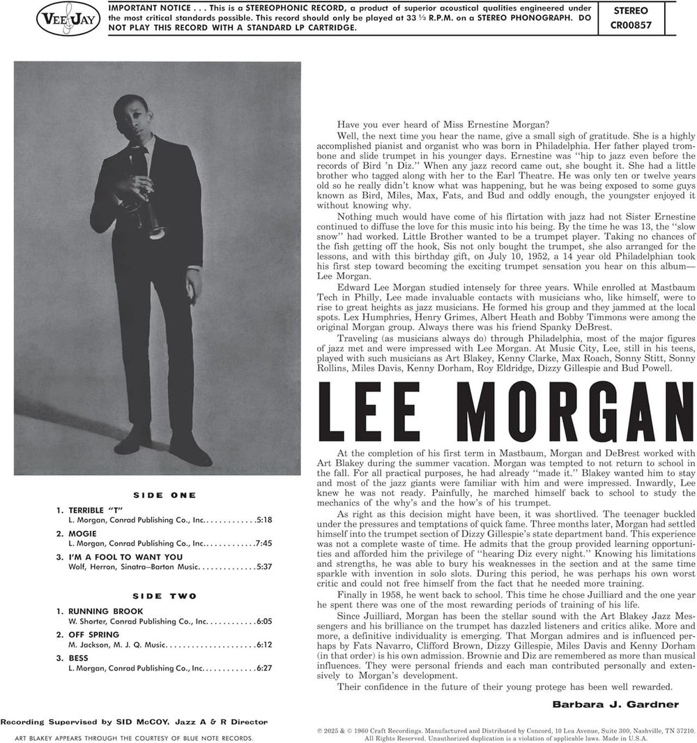 Lee Morgan Here's Lee Morgan - Craft Original Jazz Classics Series 180 Gram - Sealed US vinyl LP album (LP record) 888072675667