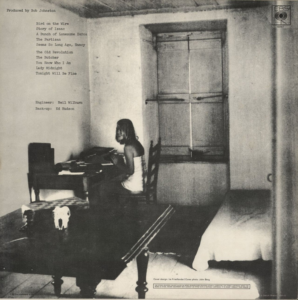 Leonard Cohen Songs From A Room - 3rd UK vinyl LP album (LP record)