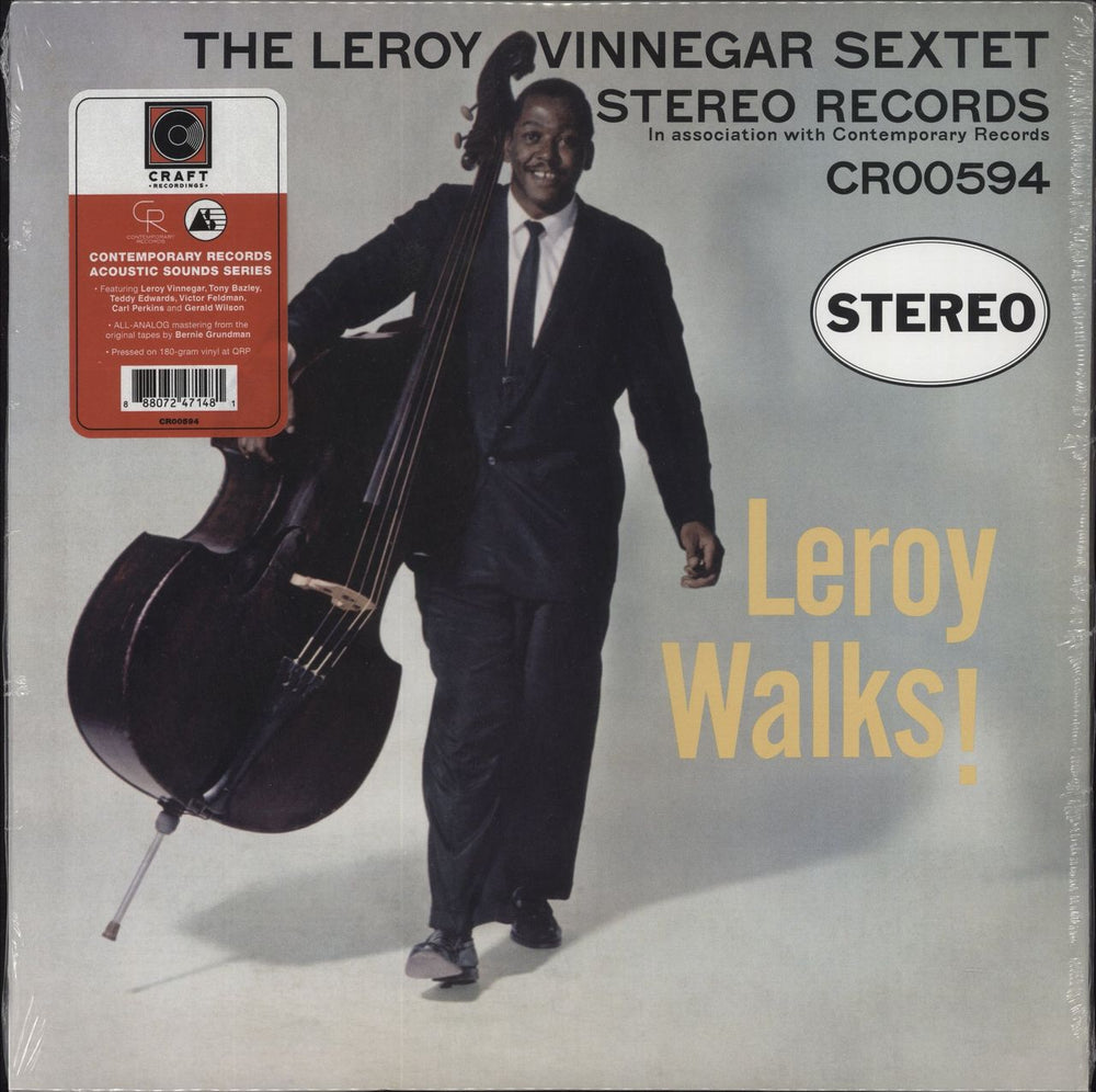 Leroy Vinnegar Leroy Walks! UK vinyl LP album (LP record) CR00594