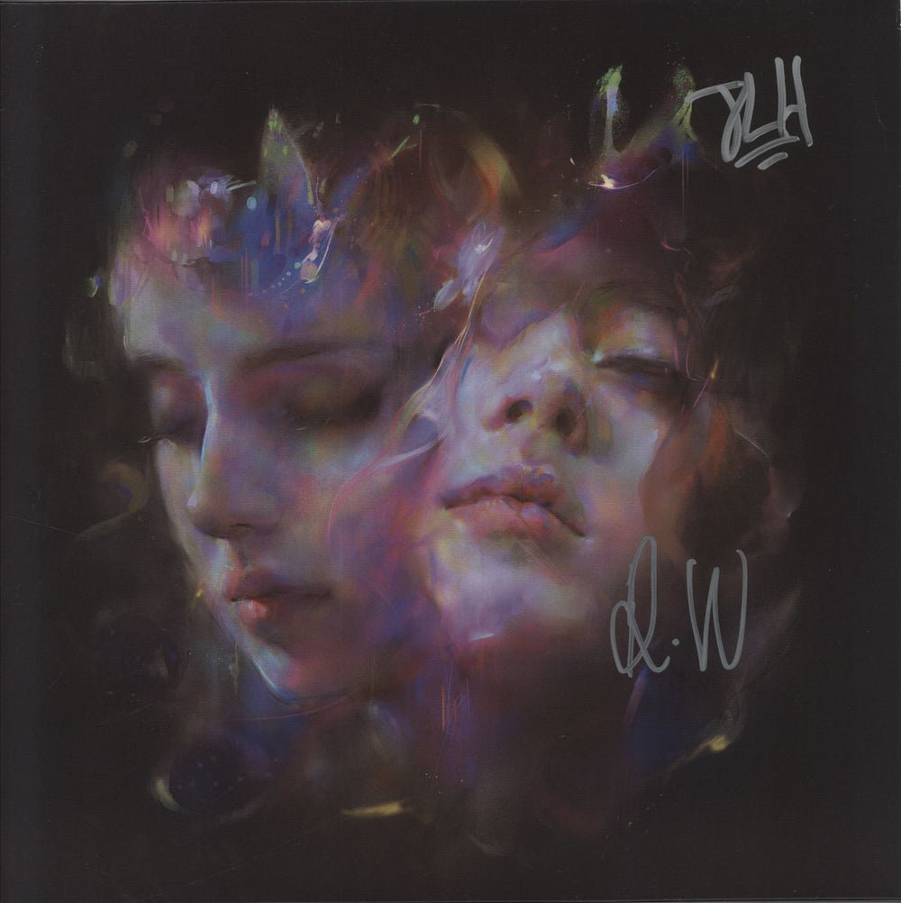 Let's Eat Grandma I'm All Ears - Clear & Purple Marbled Vinyl - Autographed UK 2-LP vinyl record set (Double LP Album) TRANS347XX