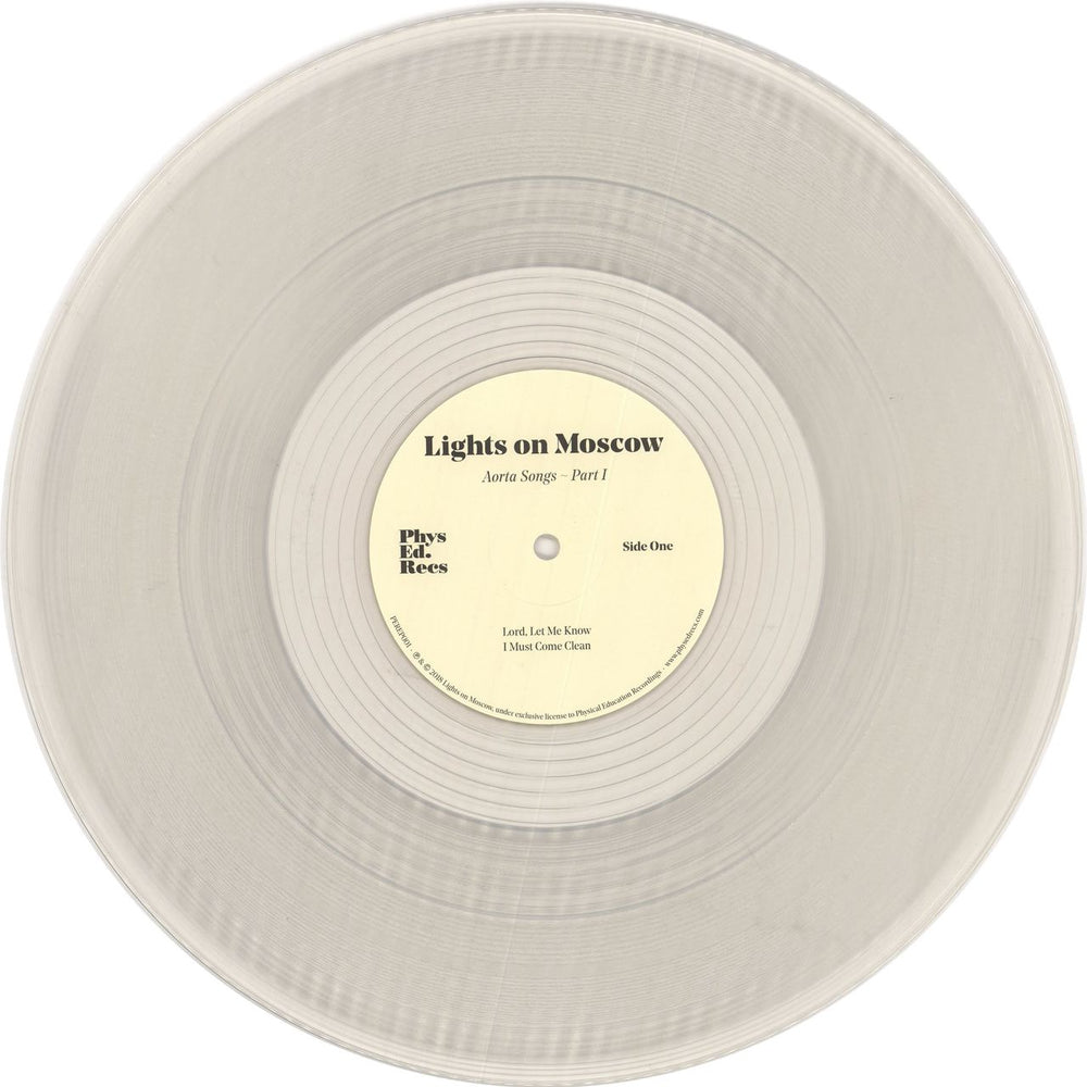 Lights On Moscow Aorta Songs - Part 1 - Clear Vinyl UK 12" vinyl single (12 inch record / Maxi-single) Z0G12AO722242