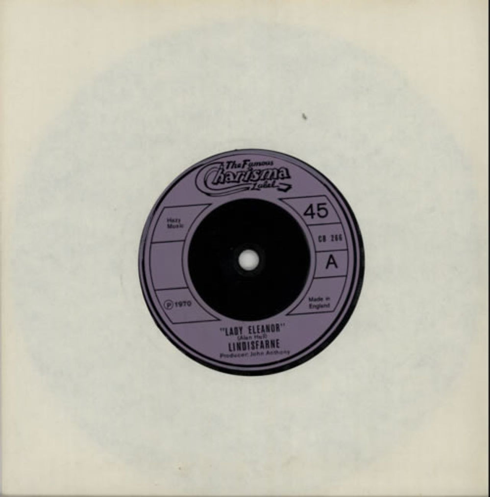 Lindisfarne Lady Eleanor UK 7" vinyl single (7 inch record / 45) CB266