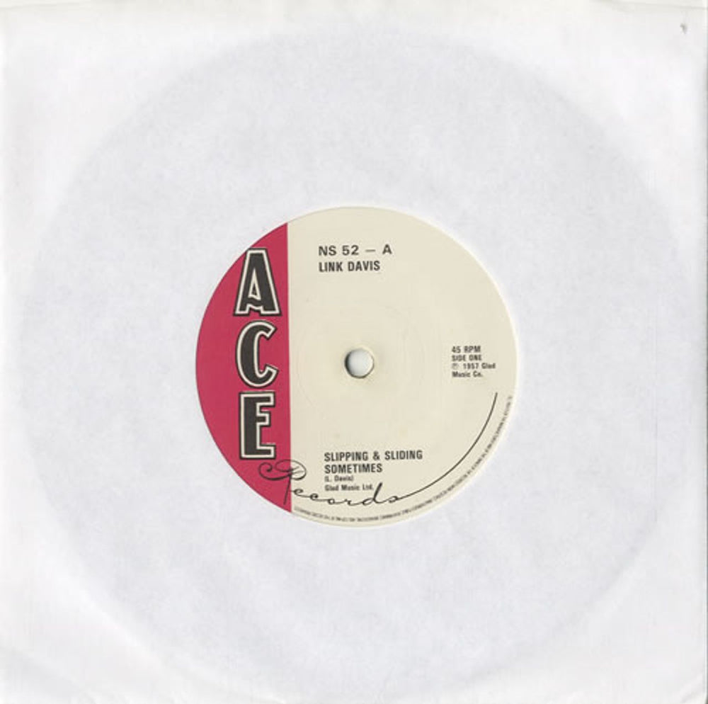 Link Davis Slipping & Sliding Sometimes UK 7" vinyl single (7 inch record / 45) NS52