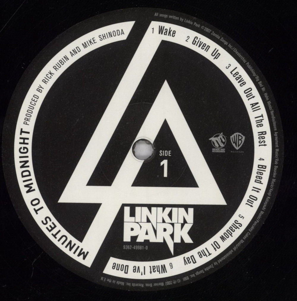 Linkin Park Minutes To Midnight UK vinyl LP album (LP record) LKPLPMI835709