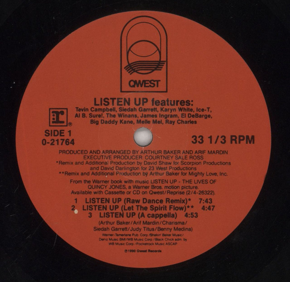 Listen Up Listen Up - Promo US Promo 12" vinyl single (12 inch record / Maxi-single) 84S12LI860636