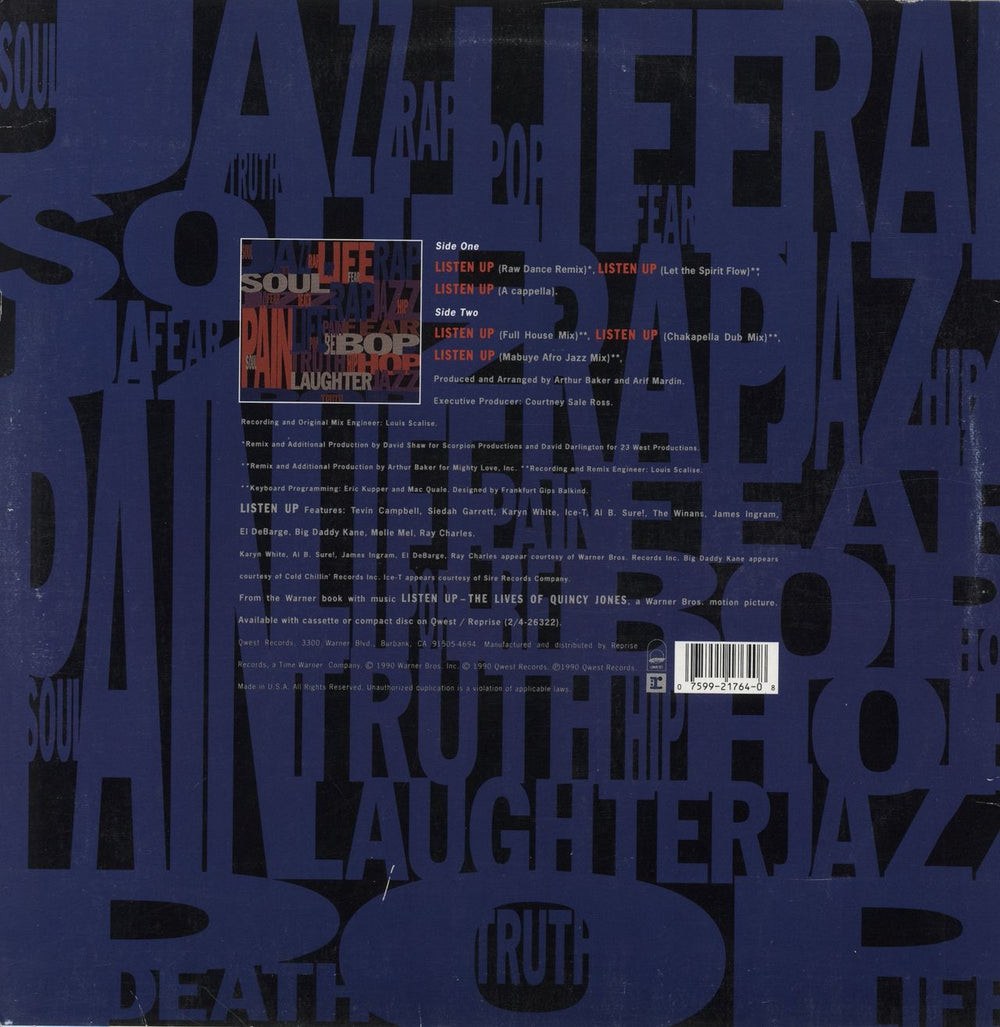 Listen Up Listen Up - Promo US Promo 12" vinyl single (12 inch record / Maxi-single)