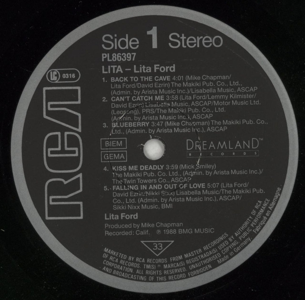 Lita Ford Lita - Hype Sticker UK vinyl LP album (LP record) LTFLPLI869431