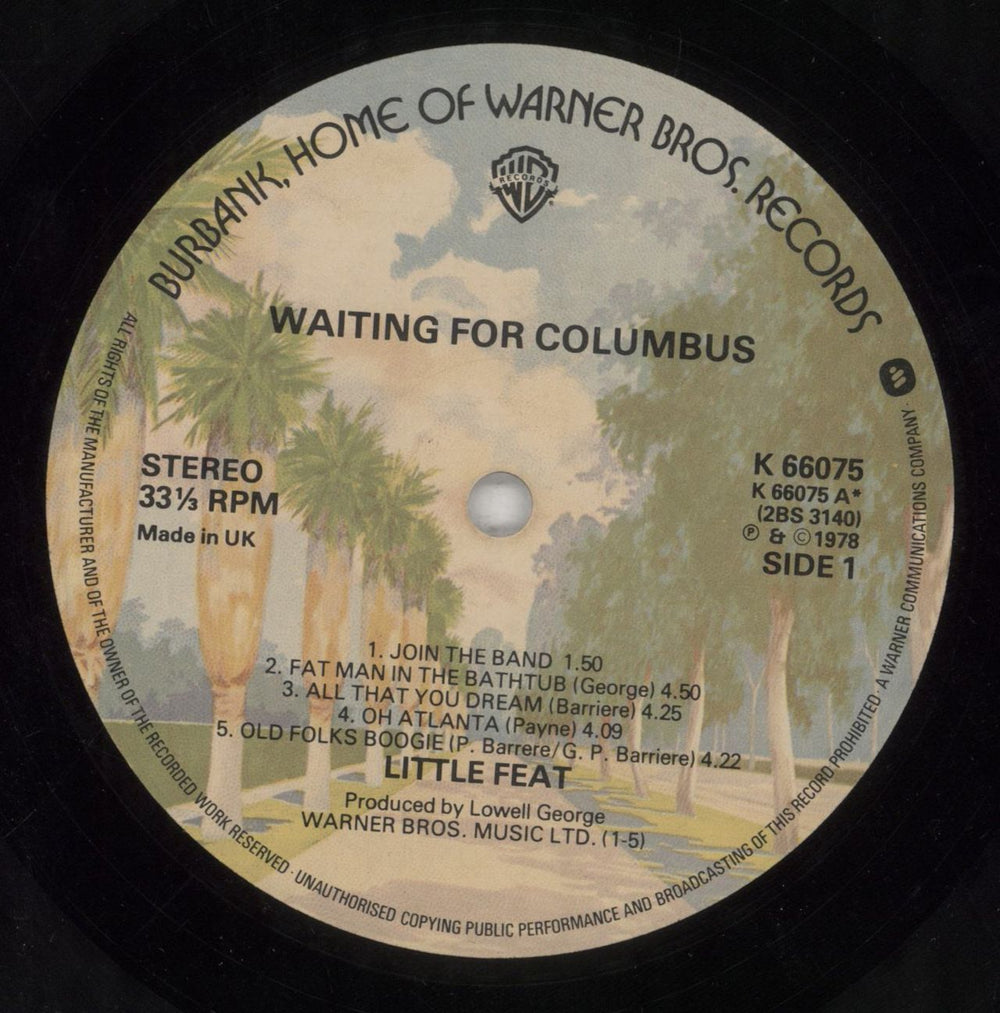 Little Feat Waiting For Columbus UK 2-LP vinyl record set (Double LP Album) LFE2LWA228276