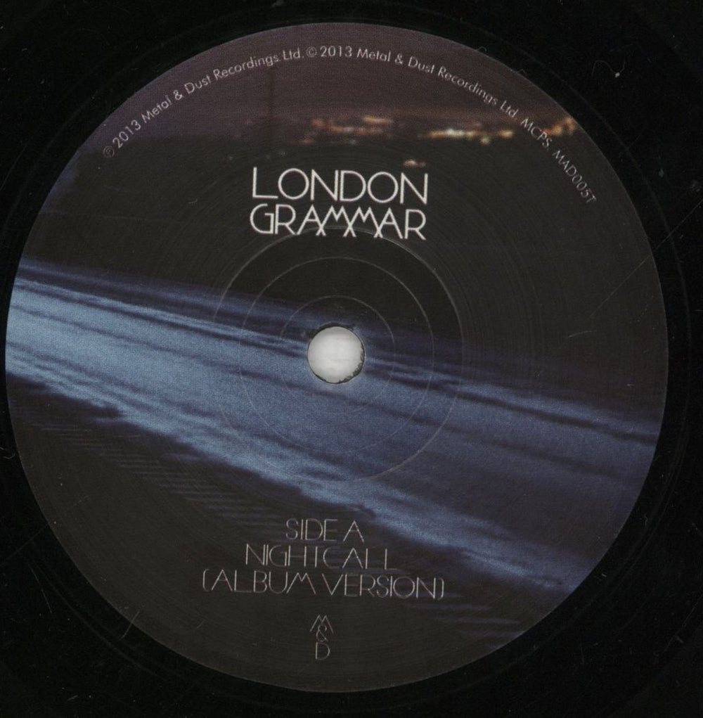 London Grammar Nightcall - Numbered Sleeve UK 7" vinyl single (7 inch record / 45) L7O07NI680298