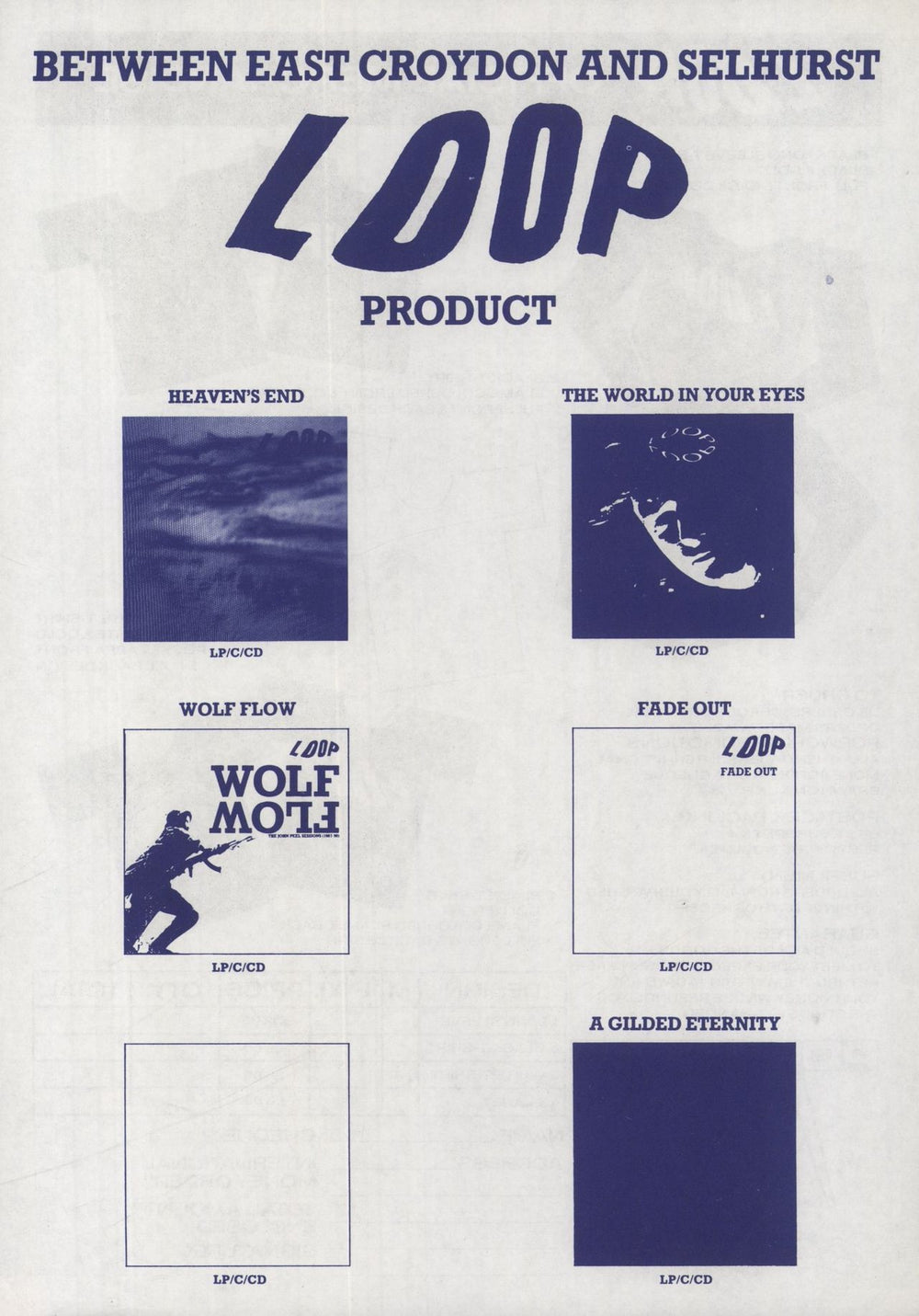 Loop Wolf Flow + Merchandise insert UK 2-LP vinyl record set (Double LP Album)