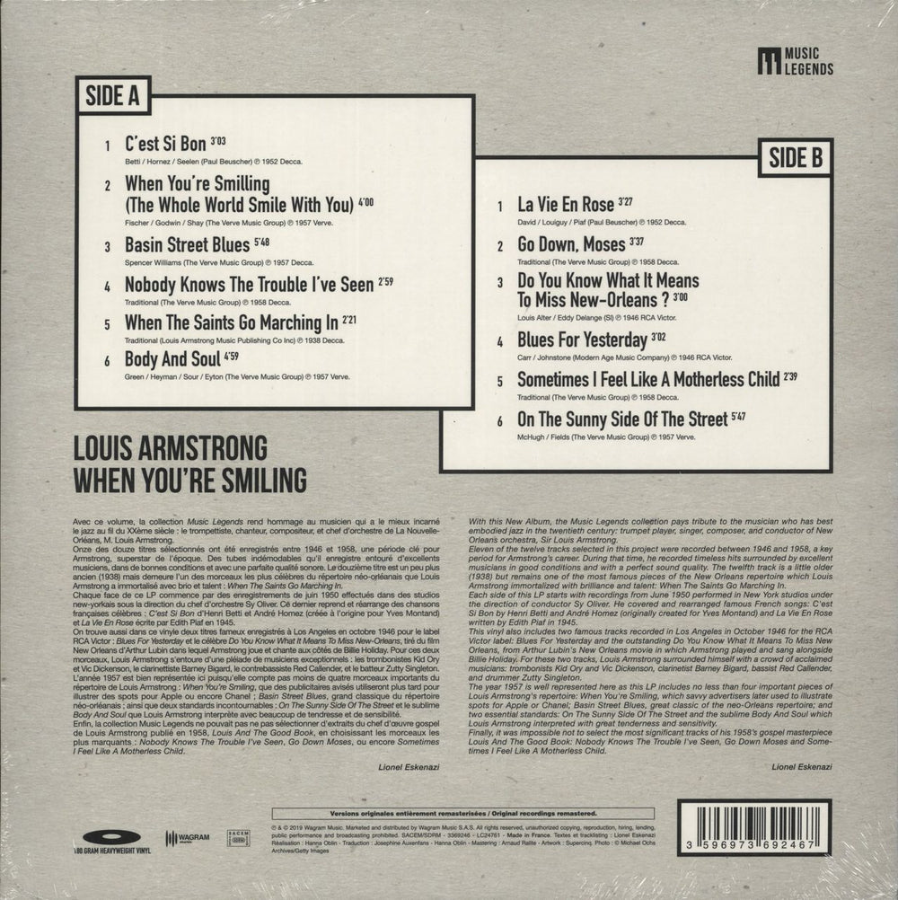 Louis Armstrong When You're Smiling - Sealed French vinyl LP album (LP record) 3596973692467