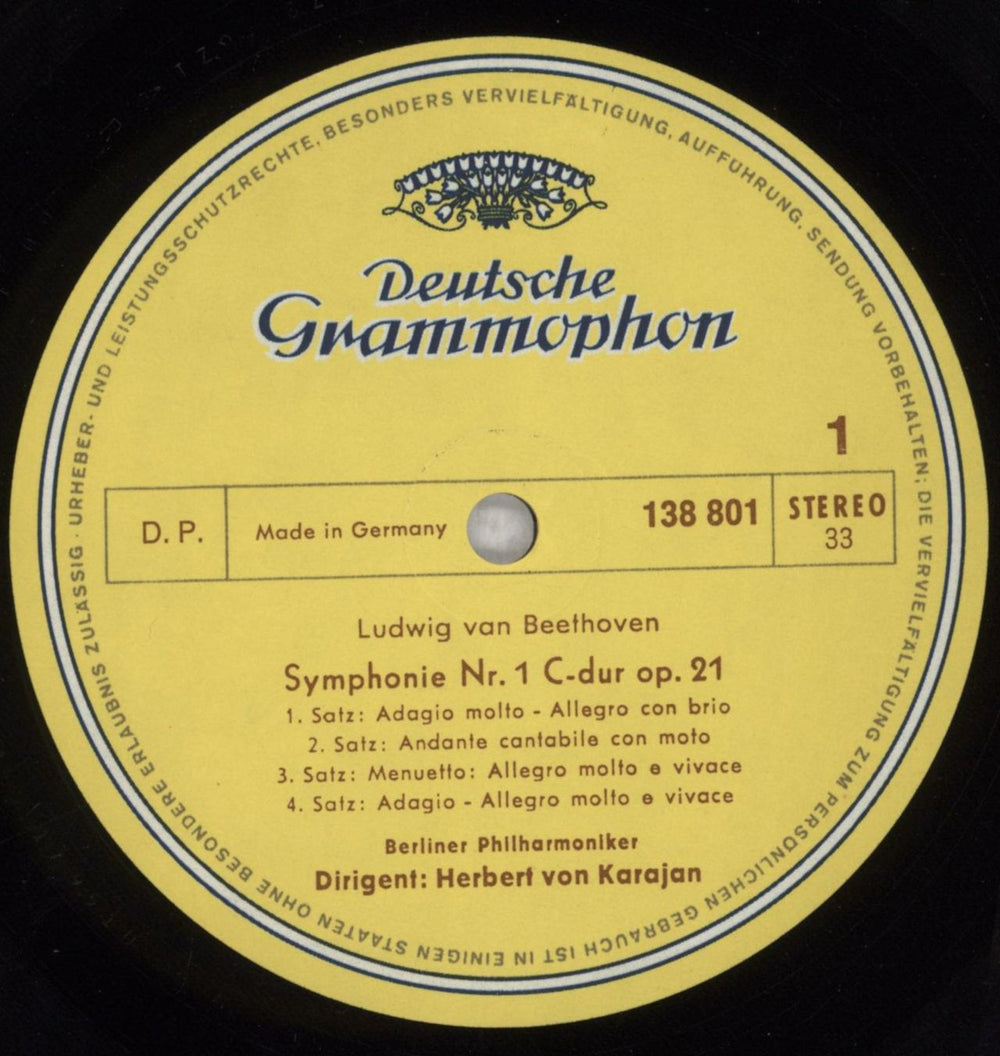 Ludwig Van Beethoven Beethoven: Symphonies 1 & 2 German vinyl LP album (LP record) LVBLPBE843808