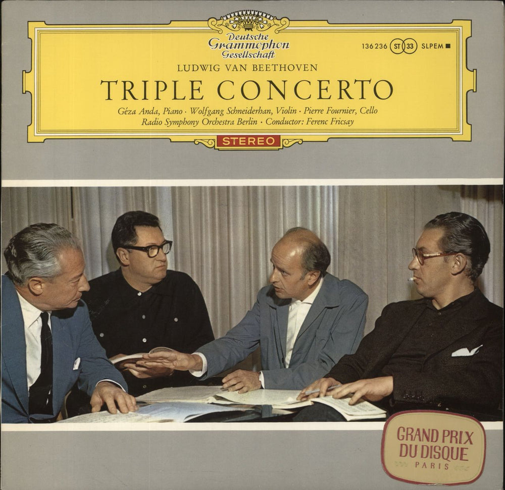 Ludwig Van Beethoven Beethoven: Tripelkonzert = Triple Concerto German vinyl LP album (LP record) 136236SLPEM