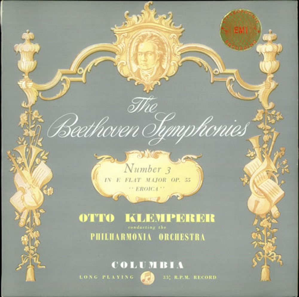 Ludwig Van Beethoven The Beethoven Symphonies: No. 3 'Eroica' - blue and silver UK vinyl LP album (LP record) SAX2364