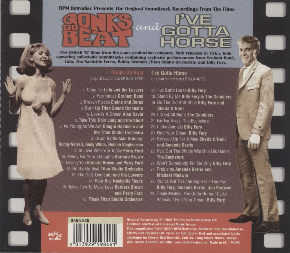 Lulu Gonks Go Beat & I've Gotta Horse UK CD album (CDLP)