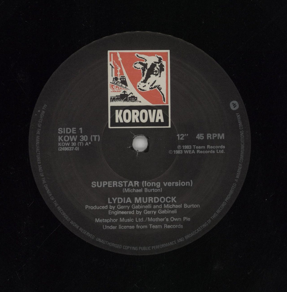 Lydia Murdock Superstar + P/S UK 12" vinyl single (12 inch record / Maxi-single) L2D12SU859246
