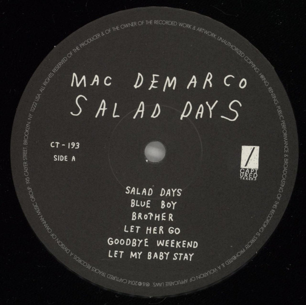 Mac DeMarco Salad Days US vinyl LP album (LP record) Q0ELPSA878013