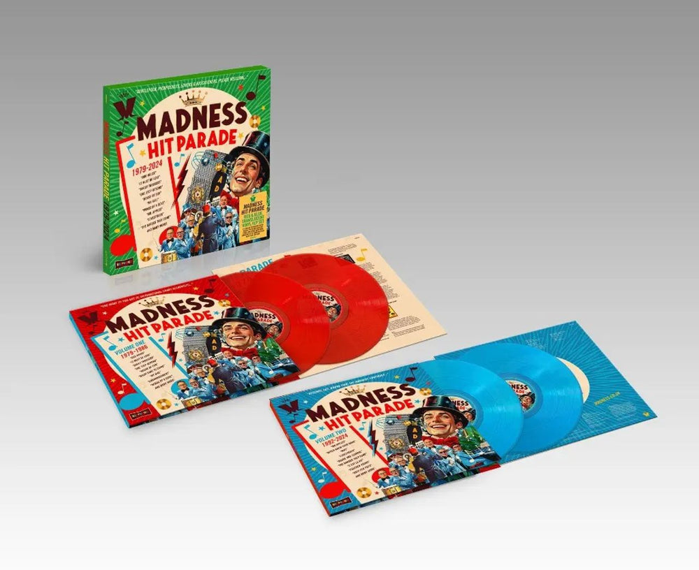 Madness Hit Parade 1979-2024 - Red & Blue Translucent Vinyl - Green Slipcase Box - Sealed UK 4-LP vinyl album record set WVMM036LP