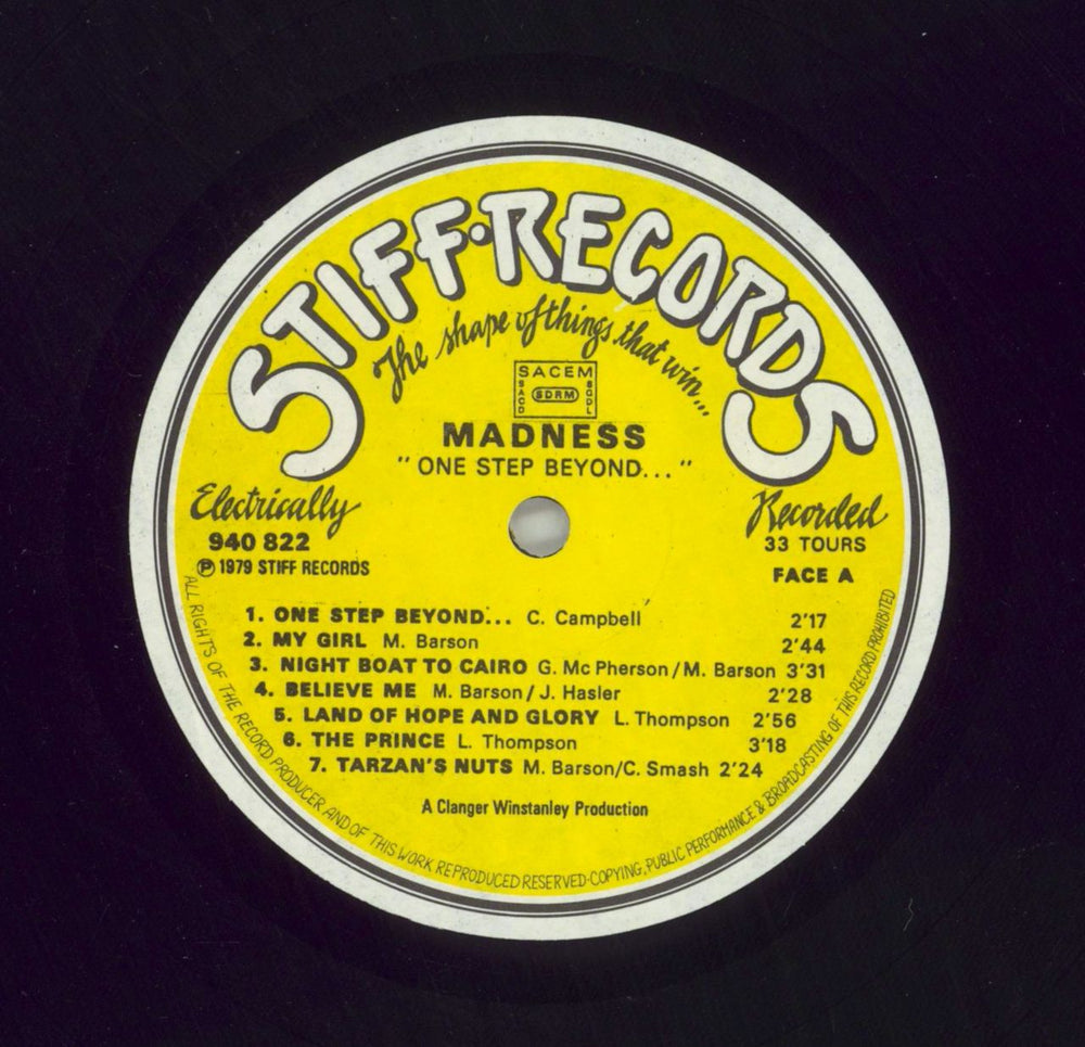 Madness One Step Beyond... French vinyl LP album (LP record) MDNLPON861765